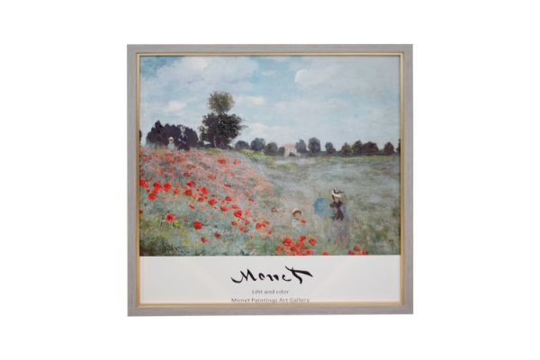 Picture of 367-009 Hand-Finished Decorative Wall Art (70×70cm) - Wild Poppies, Near Argenteuil (1873) by Claude Monet 