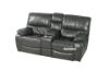 Picture of  [FLOOR MODEL CLEARANCE]  PASADENA 2RRC Reclining Sofa (Grey) - 2 Seat with Storage Console & Drawer & LED Light