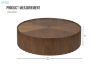 Picture of [FLOOR MODEL CLEARANCE] SKARA Genuine Walnut Veneer D90 Round Coffee Table