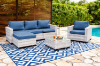 Picture of [FLOOR MODEL CLEARANCE] EUDY 6PC Modular Wicker Outdoor Lounge Sofa Set (Grey+Blue) 