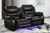 Picture of [FLOOR MODEL CLEARANCE] MODENA Reclining Sofa (Black) - 1 Seat Recliner Chair (1R)