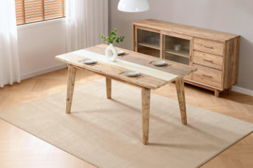 Picture of [FLOOR MODEL CLEARANCE] LEAMAN 1.6M Solid Acacia Wood Dining Table 