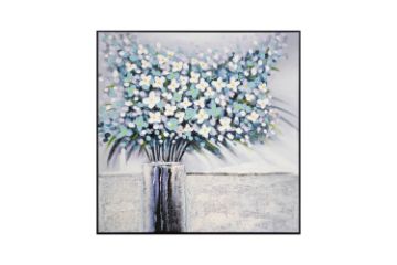 Picture of 389-007 Hand Oil Painting Canvas Wall Art with Black Frame(80x80CM)