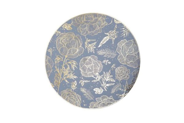 Picture of 371-010 Golden Peony Placemat with Blue Base 38CM