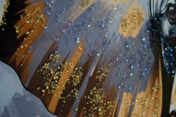 Picture of 357-008 Decorative Wall Art with Golden Frame (90x60cm)