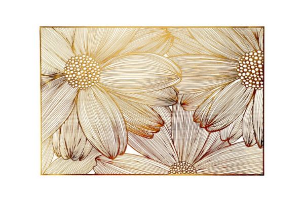 Picture of 371-013 Golden Sunflower Placemat in White (45cmx30cm)