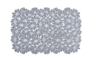 Picture of 371-029 Chrysanthemum Placemat in Blue & Silver