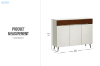 Picture of JAMIE 100 3-Door 2-Drawer Shoe Cabinet