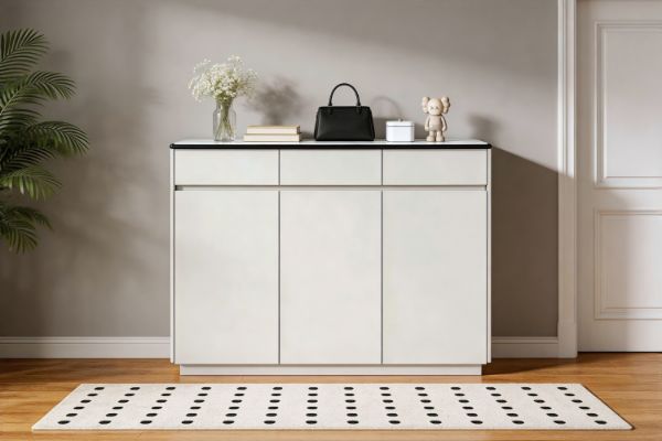 Picture of VALOR 120 3-Door 3-Drawer Engineered Stone Top Shoe Cabinet