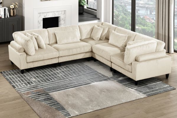 Picture of VIANNA Sectional Modular Sofa Range (Beige) - 5PC Big Combo Set