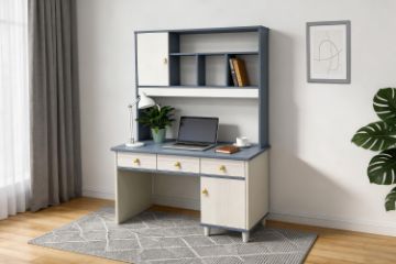 Picture of ZEAL 120 2-Door 3-Drawer Study Desk with shelf