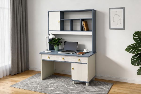 Picture of ZEAL 120 2-Door 3-Drawer Study Desk with shelf