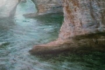 Picture of 367-006 Hand-Finished Canvas Decorative Wall Art (120×80cm) - The Manneporte (Etretat) (1883) by Claude Monet