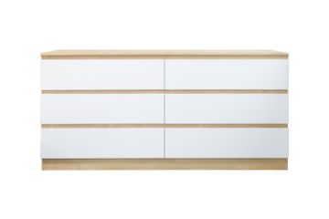 Picture of YORU 160 6-Drawer Dresser (Oak & White)
