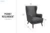 Picture of MORRIS Lounge Chair in Grey