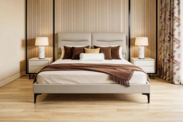 Picture of TERRA Air Leather Bed Frame with Integrated Touch LED Light in Queen Size