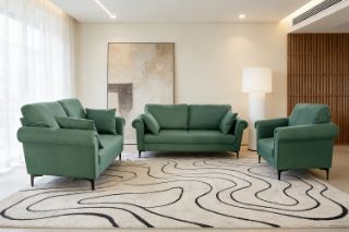 Picture of LUMA Fabric Sofa Range (Green) - 3+2+1 Seater