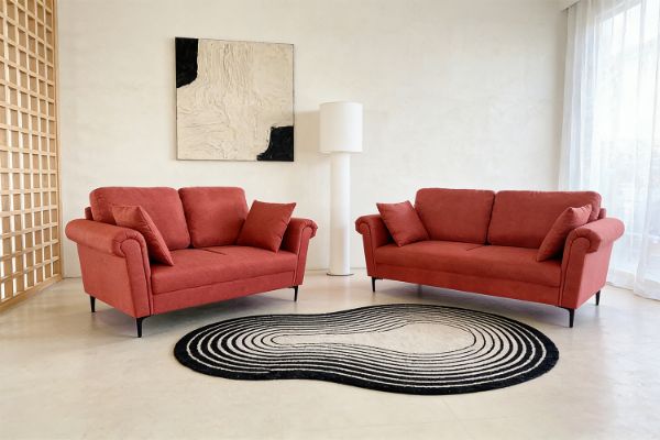 Picture of LUMA 3/2 Seater Fabric Sofa Range (Red)