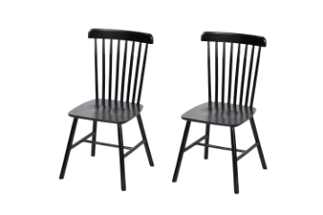 Picture of WINDSOR Rubber Wood Dining Chair (Black)
