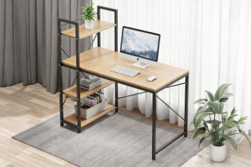 Picture of SHELTON 120 Office Desk with Shelves