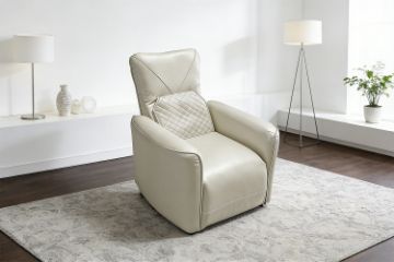 Picture of LAURA Power Recliner Massage 1 Seater Sofa/Armchair/Sofa Chair with USB Type-C Ports (Beige)
