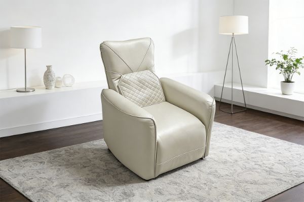 Picture of LAURA Power Recliner Massage 1 Seater Sofa/Armchair/Sofa Chair with USB Type-C Ports (Beige)