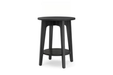 Picture of LEDREM Side Table with Shelf  (Black)