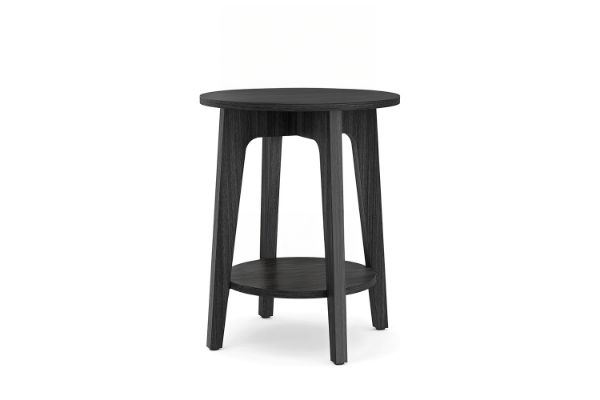 Picture of LEDREM Side Table with Shelf  (Black)