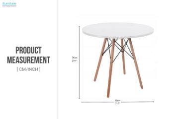 Picture of EAMES D80/D90 Round Dining Table (Off White)