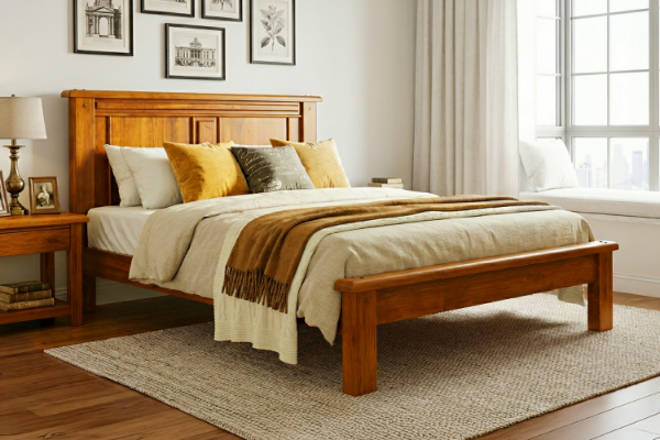 Picture of RIVERWOOD Bed Frame in Queen/King/Super King (Rustic Pine)