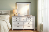 Picture of CHARLES 7-Drawer Dresser with Mirror (White & Grey)