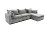 Picture of MORVIA Feather-Filled Modular Sectional Sofa with Storage Ottoman (Light Grey)