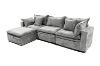 Picture of MORVIA Feather-Filled Modular Sectional Sofa with Storage Ottoman (Light Grey)