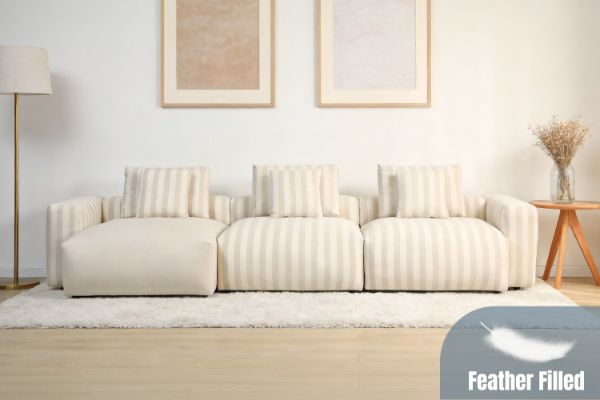 Picture of ROMINA Feather-Filled Modular Sectional Sofa Range | Water, Oil & Dust Resistant Fabric