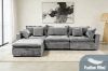 Picture of MORVIA Feather-Filled Modular Sectional Sofa with Storage Ottoman (Light Grey)