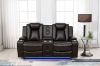 Picture of FAIRWAY Air Leather Dual Motor Reclining Sofa Range (Brown) - 2 Seat with Console & Bluetooth Speaker & Wireless Charging (2RRC)
