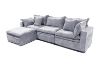 Picture of MORVIA Feather-Filled Modular Sectional Sofa with Storage Ottoman (Light Grey)