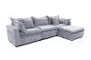 Picture of MORVIA Feather-Filled Modular Sectional Sofa with Storage Ottoman (Light Grey)