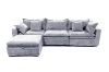 Picture of MORVIA Feather-Filled Modular Sectional Sofa with Storage Ottoman (Light Grey)