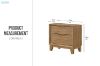 Picture of BRYDEN 2-Drawer Solid Wood Bedside Table