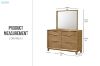Picture of BRYDEN 6-Drawer Solid Wood Dresser with Mirror