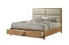 Picture of BRYDEN Solid Wood Bed Frame with Storage Drawers in Queen/King Size