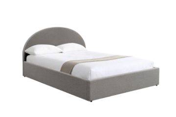 Picture of  [FLOOR MODEL CLEARANCE]  HOFFMAN Fabric Bed Frame with Gas Lift Storage (Grey) in Queen Size