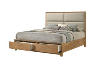 Picture of BRYDEN  Solid Wood Bed Frame with Storage Drawers  - King Size