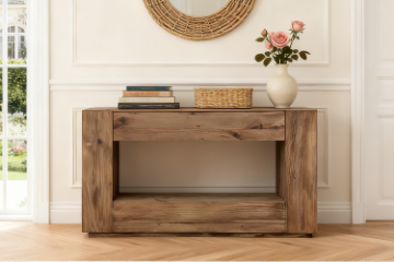 Picture of HOMER 100% Reclaimed Pine Wood Cuboid Console Table (140x76cm)