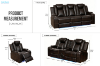 Picture of FAIRWAY Air Leather Dual Motor Reclining Sofa Range with Cup Holders & Storage & Bluetooth Speaker & USB Port, Power Socket & Wireless Charging & LED Lighting (Brown)