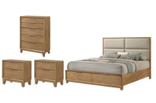 Picture of BRYDEN Solid Wood Bedroom Combo Set - 4PC Queen