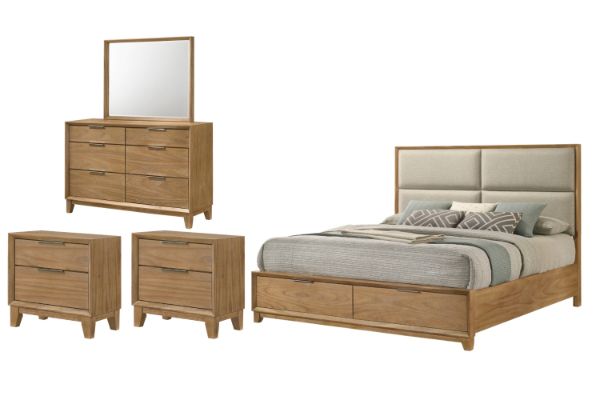 Picture of BRYDEN Solid Wood Bedroom Combo Set - 5PC King