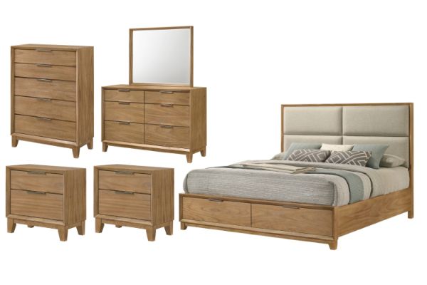 Picture of BRYDEN Solid Wood Bedroom Combo Set - 6PC Queen