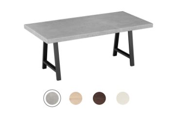 Picture of SYNERGYPLUS Modular Dining System - 160/180/200 Thick Table Top in 4 Colors with A-Frame Metal Legs